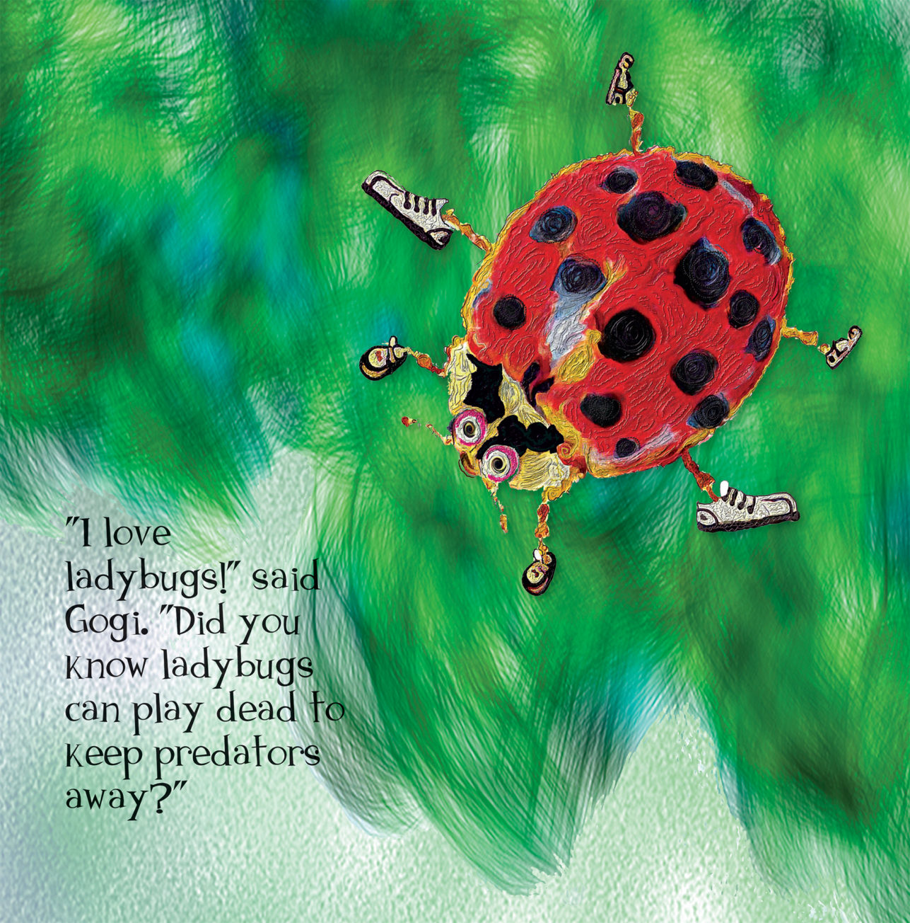 Ladybug-in-garden - Gogimogi